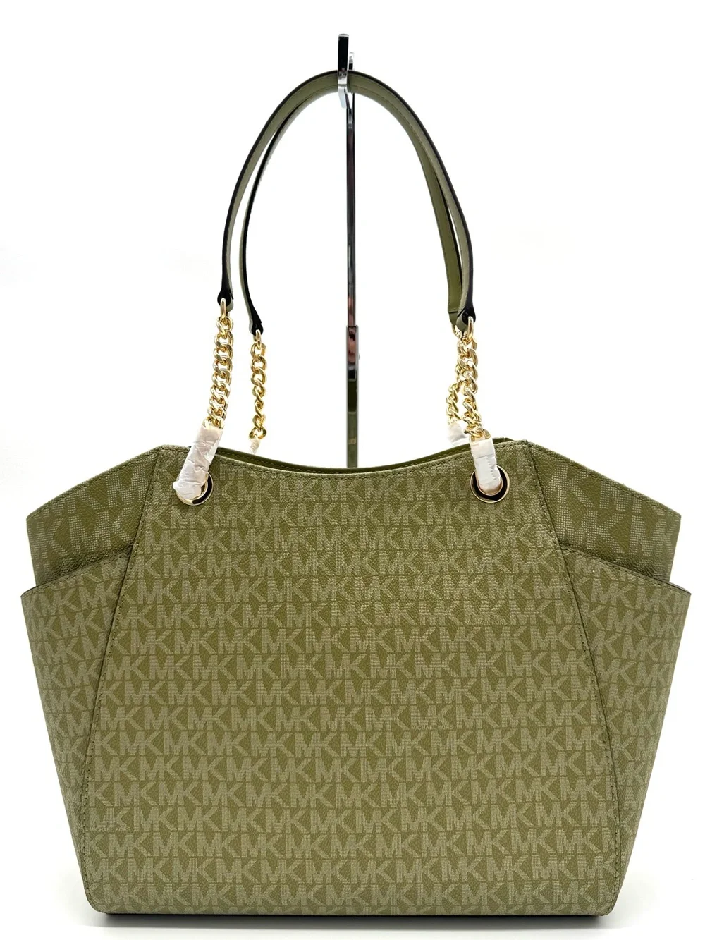 Michael Kors Jet Set Large Signature Logo Shoulder Bag-Oregano